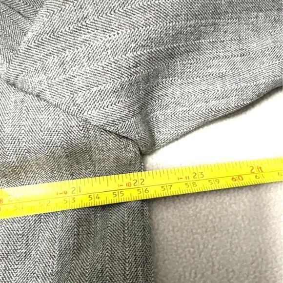 Womens Gray Herringbone Blazer Jacket Size 12 Polyester/Spandex By N Touch - Picture 6 of 8